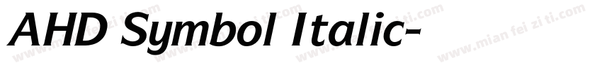 AHD Symbol Italic字体转换